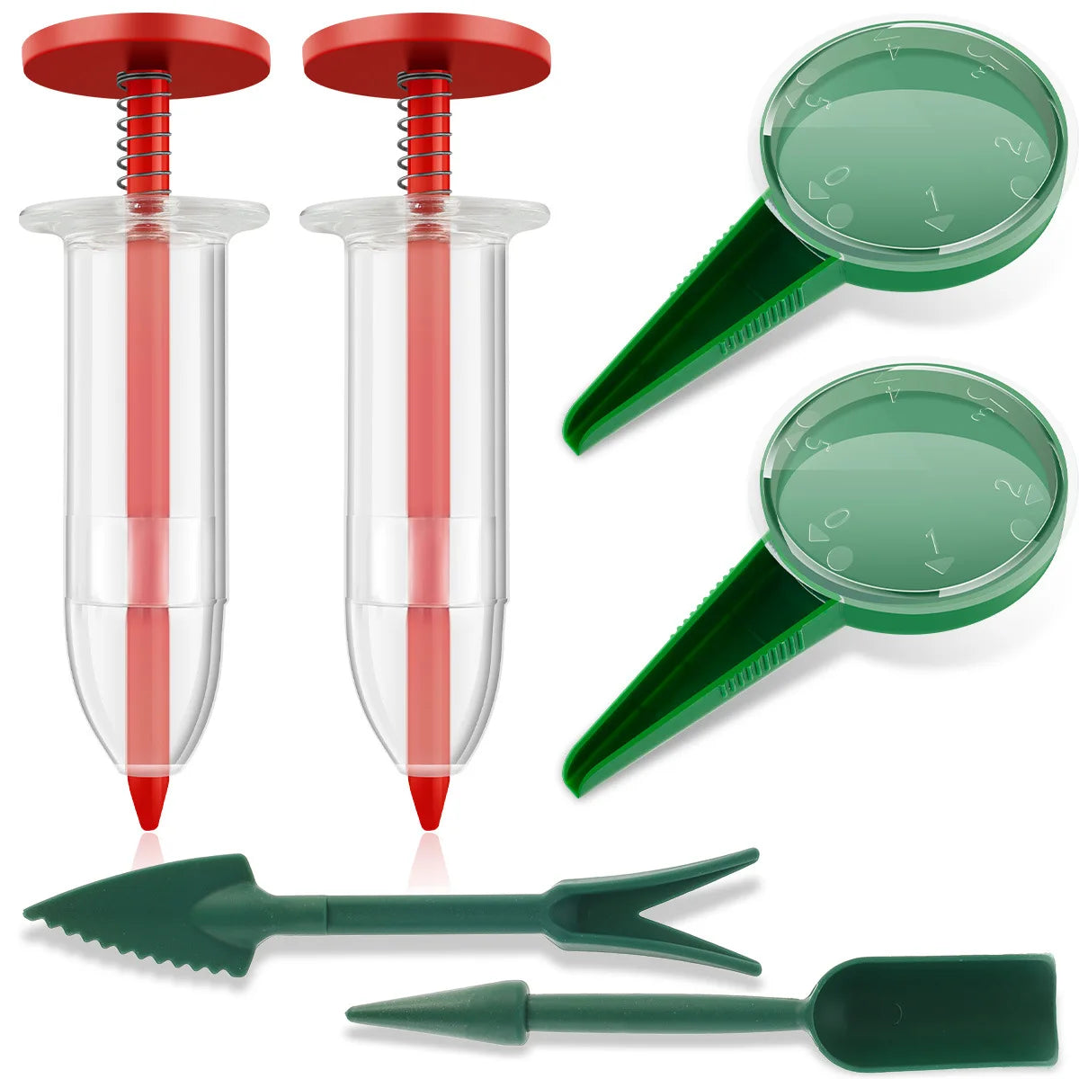 Manual Seed Sower Kit - Precision Handheld Seeder with Dibber & Widger Tools