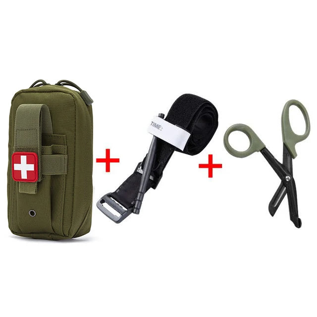 IFAK Emergency Medical Kit - MOLLE First Aid Pouch with Tourniquet for Outdoor Preparedness