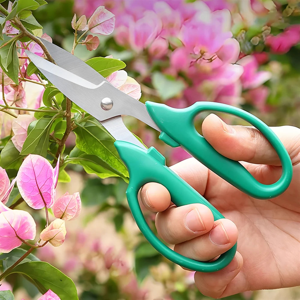 Flower Pruning Shears - Stainless Steel Garden Scissors for Plants, Flowers & Herbs