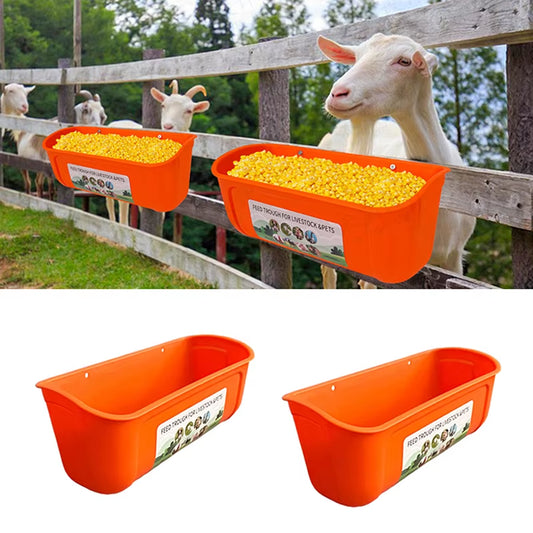 Cigar Trough Poultry & Livestock Feeder – Multi-Species Chicken, Duck, Goose & Goat Feed Trough – Low Waste Hanging or Ground Feeder