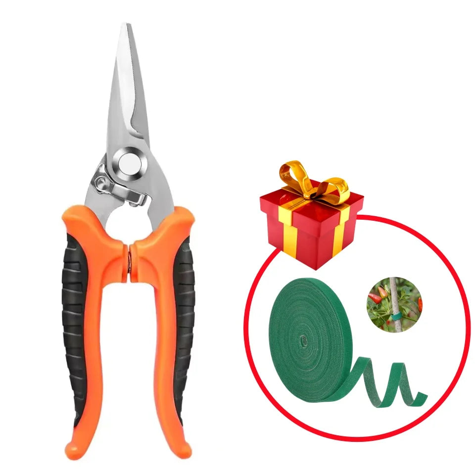 Garden Pruning Shears Set - Ergonomic Plant Clippers for Flowers, Herbs & Branches