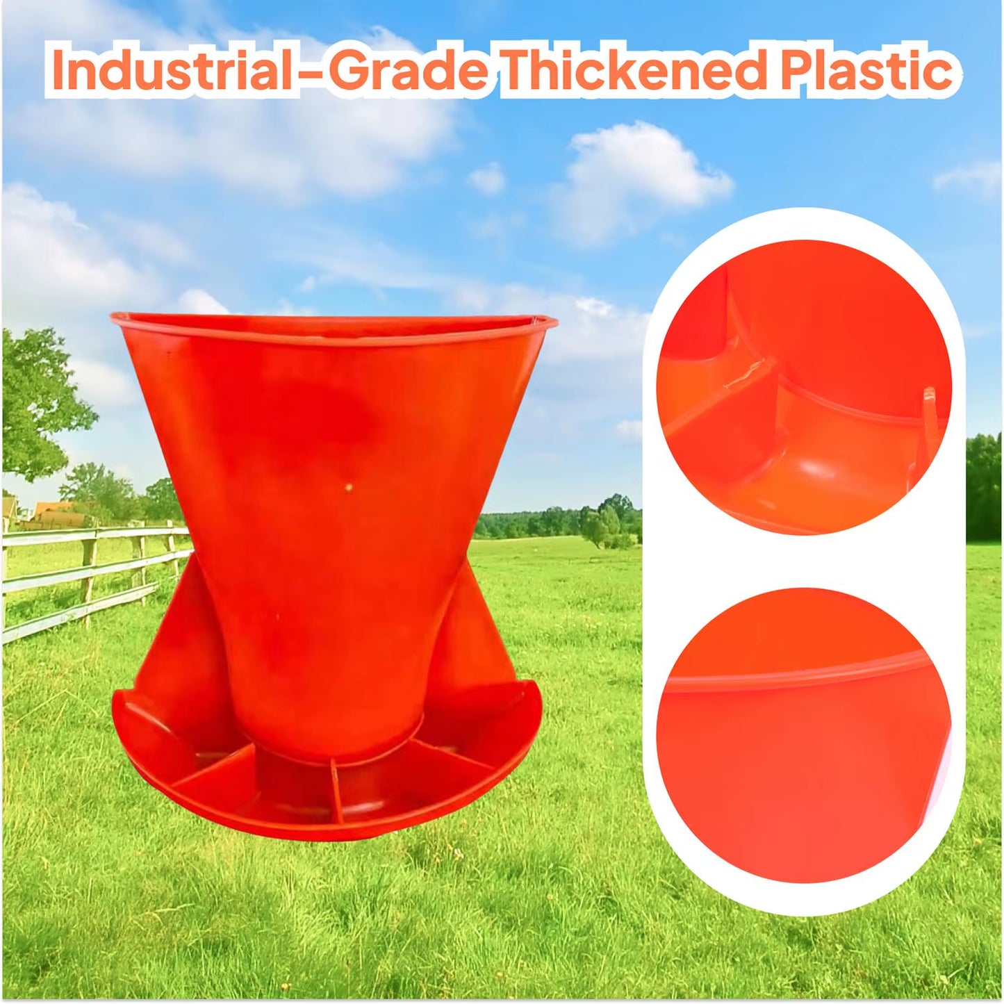 Wall Mounted Pig Feeder – Durable PP Piglet Feed Trough – Space-Saving Hog & Small Livestock Feeding Station