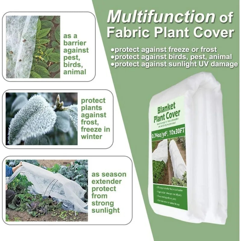 Floating Row Cover Frost Blanket - Garden Freeze Protection Cloth for Plants & Vegetables