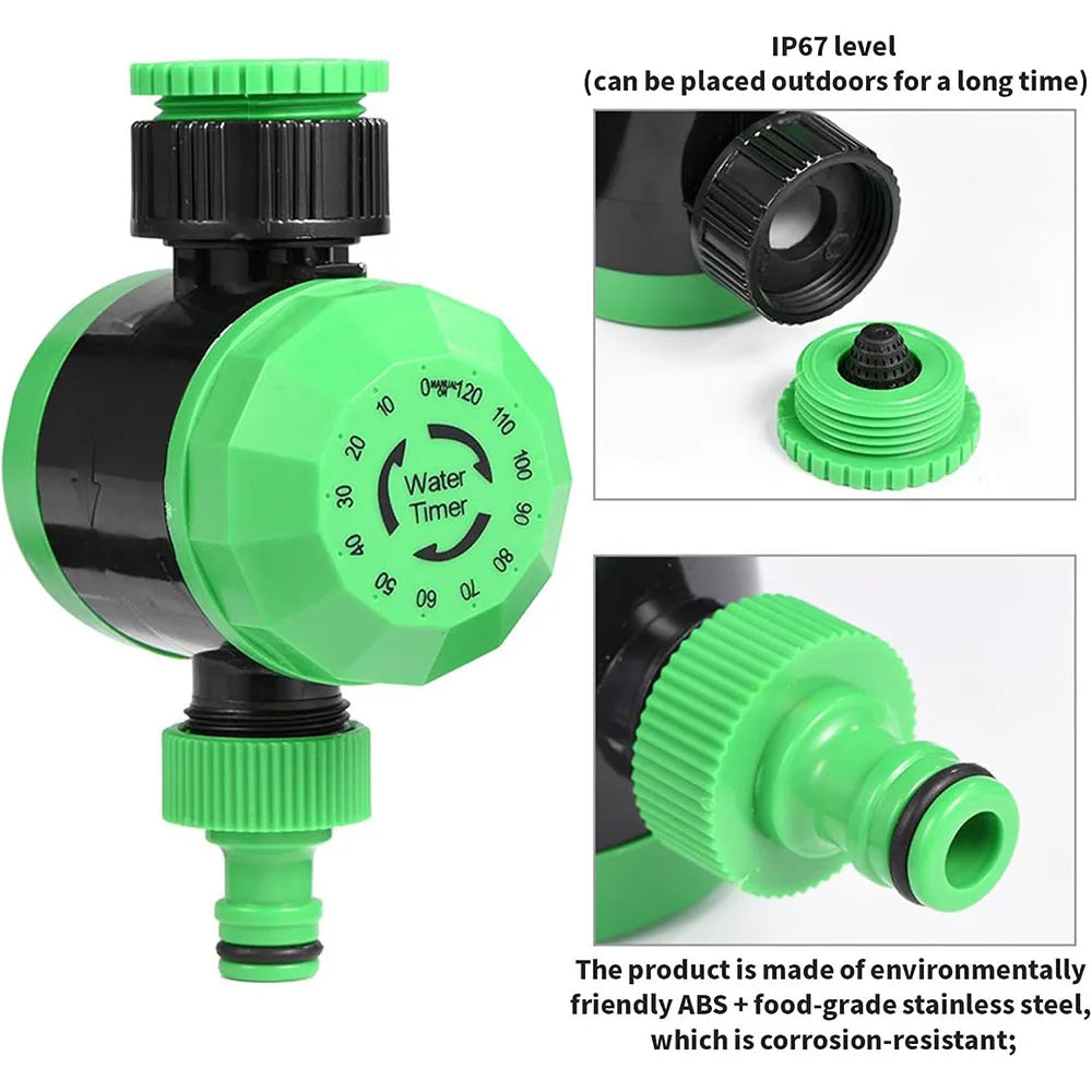 Garden Hose Timer - Mechanical 120-Minute Watering Timer for Gardens & Lawns