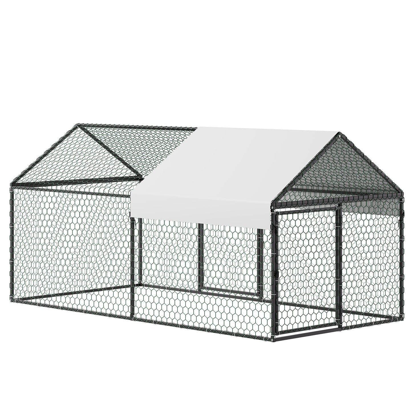 Uimoso Metal Chicken Coop with Cover for 4-6 Chickens3.3X6.