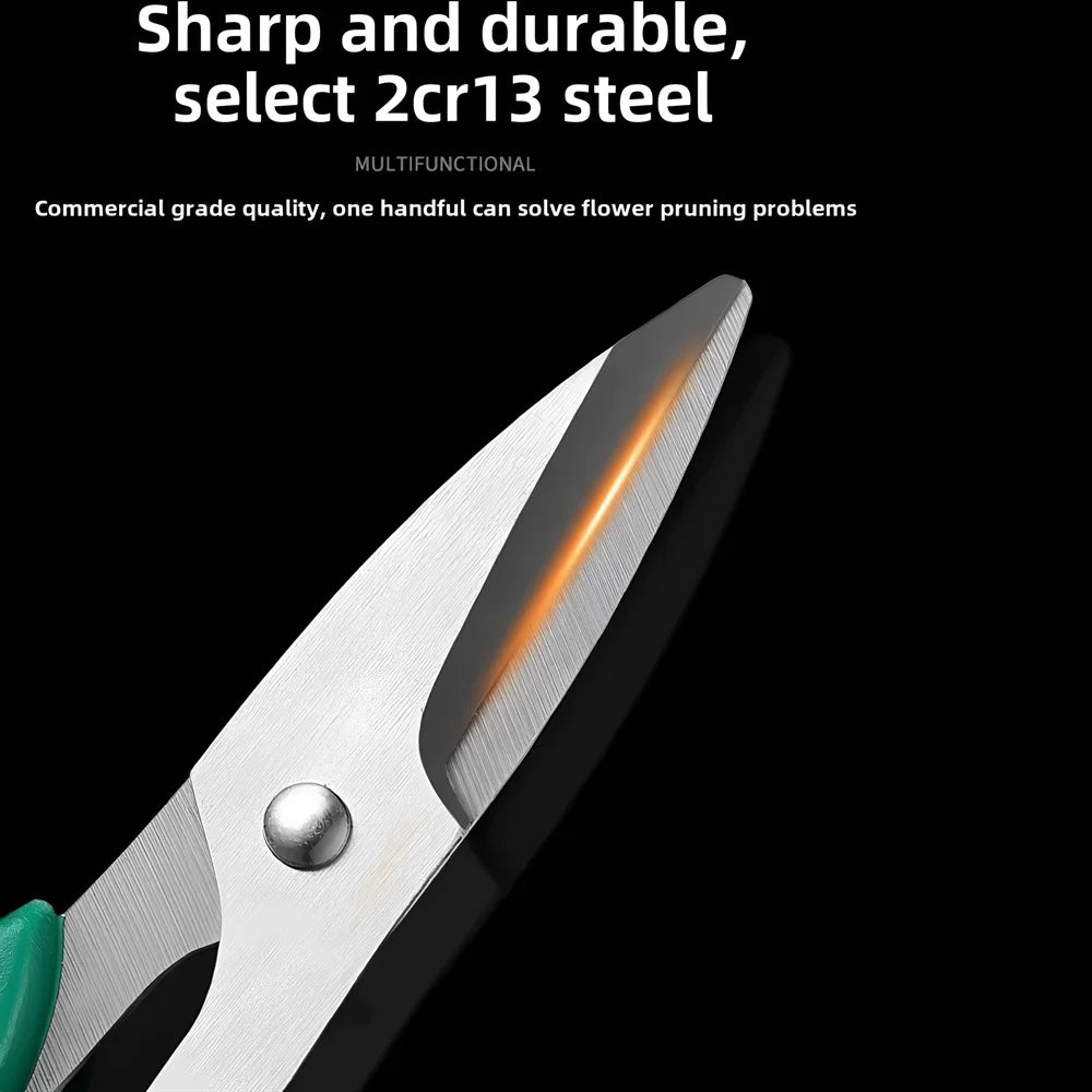 Flower Pruning Shears - Stainless Steel Garden Scissors for Plants, Flowers & Herbs