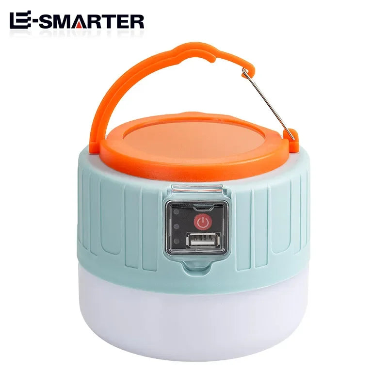 Solar Rechargeable Camping Light - Portable LED Emergency Work Lamp with USB Charging