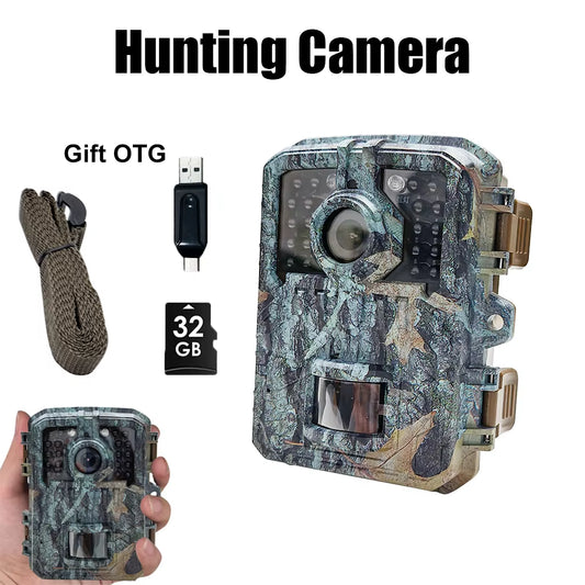 DL003 Mini 16MP Trail Camera – Fast Trigger, Night Vision, Motion-Activated Wildlife & Hunting Camera