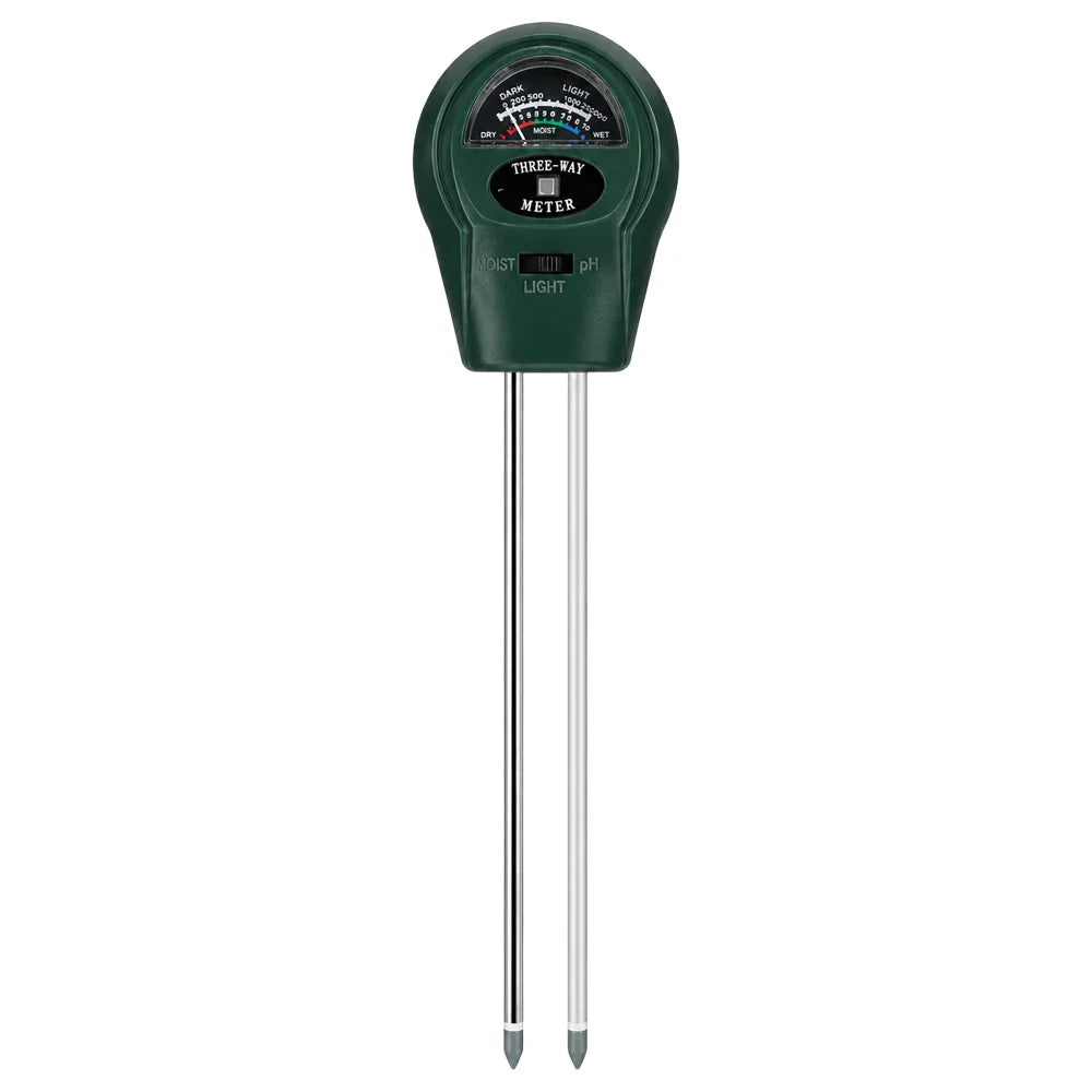 3-in-1 Soil Meter - Battery-Free pH, Moisture & Light Tester for Gardens