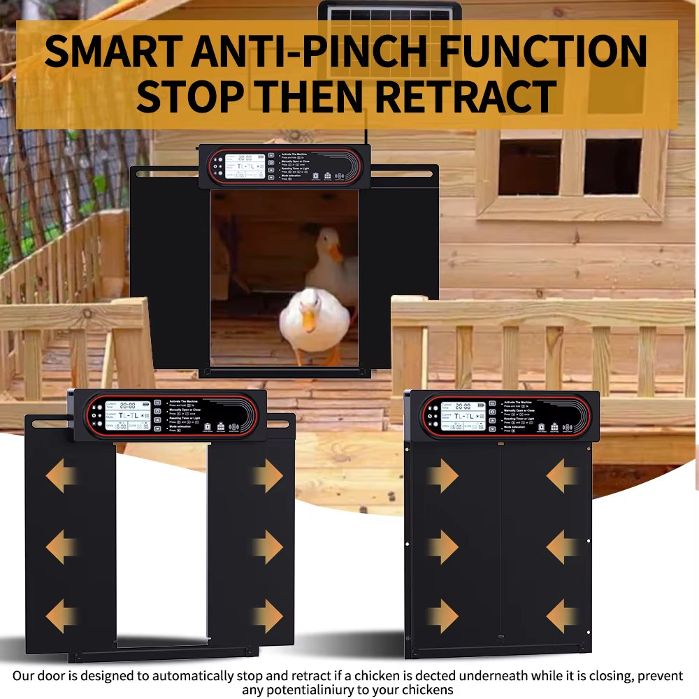 Extra-Large Automatic Chicken Coop Door – Smart Solar & Remote-Controlled for Large Birds