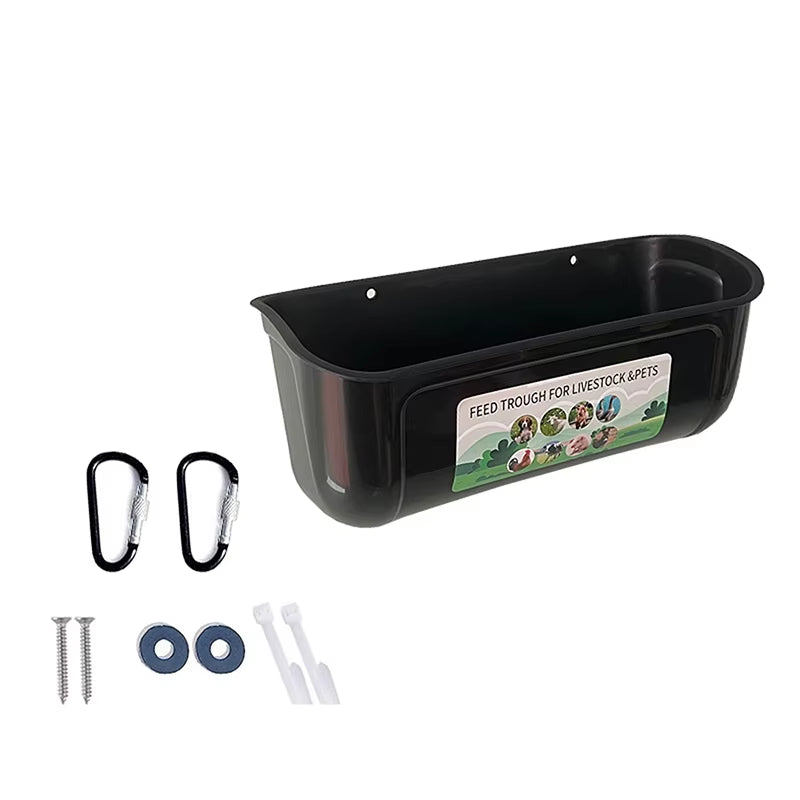 Cigar Trough Poultry & Livestock Feeder – Multi-Species Chicken, Duck, Goose & Goat Feed Trough – Low Waste Hanging or Ground Feeder