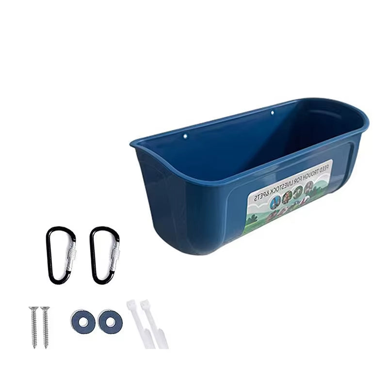 Cigar Trough Poultry & Livestock Feeder – Multi-Species Chicken, Duck, Goose & Goat Feed Trough – Low Waste Hanging or Ground Feeder