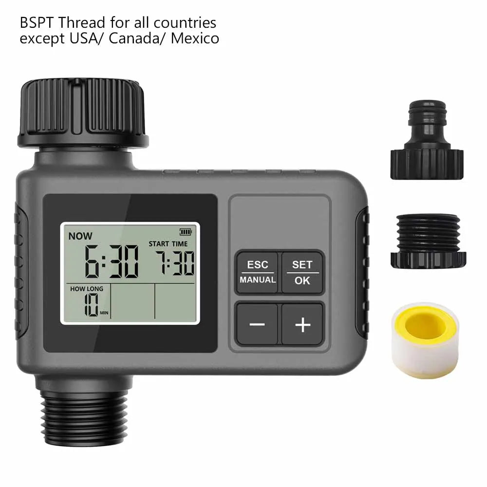 Automatic Water Timer - Programmable Garden Irrigation Controller with LCD Display