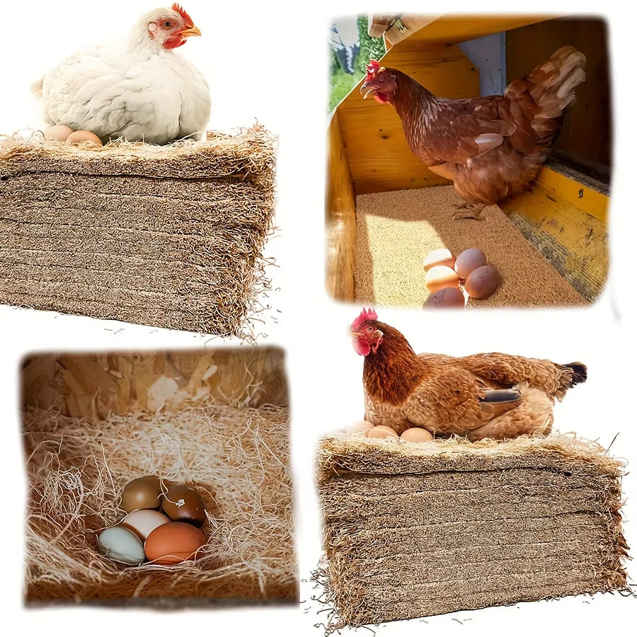 Chicken Nesting Box Liners – 25x25cm Reusable Coop Nest Mats (1 or 10 Pack)