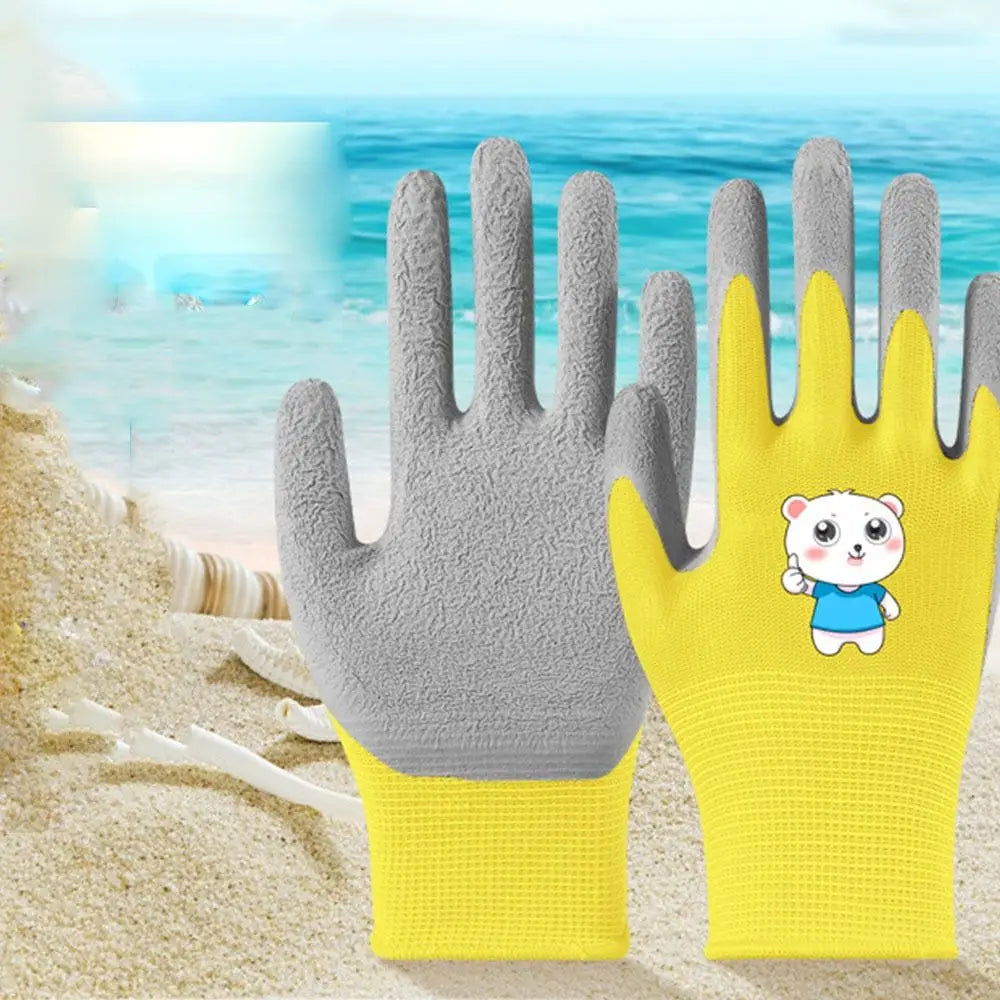 Kids Waterproof Garden Gloves - Non-Slip Protective Work Gloves for Outdoor Yard Tasks