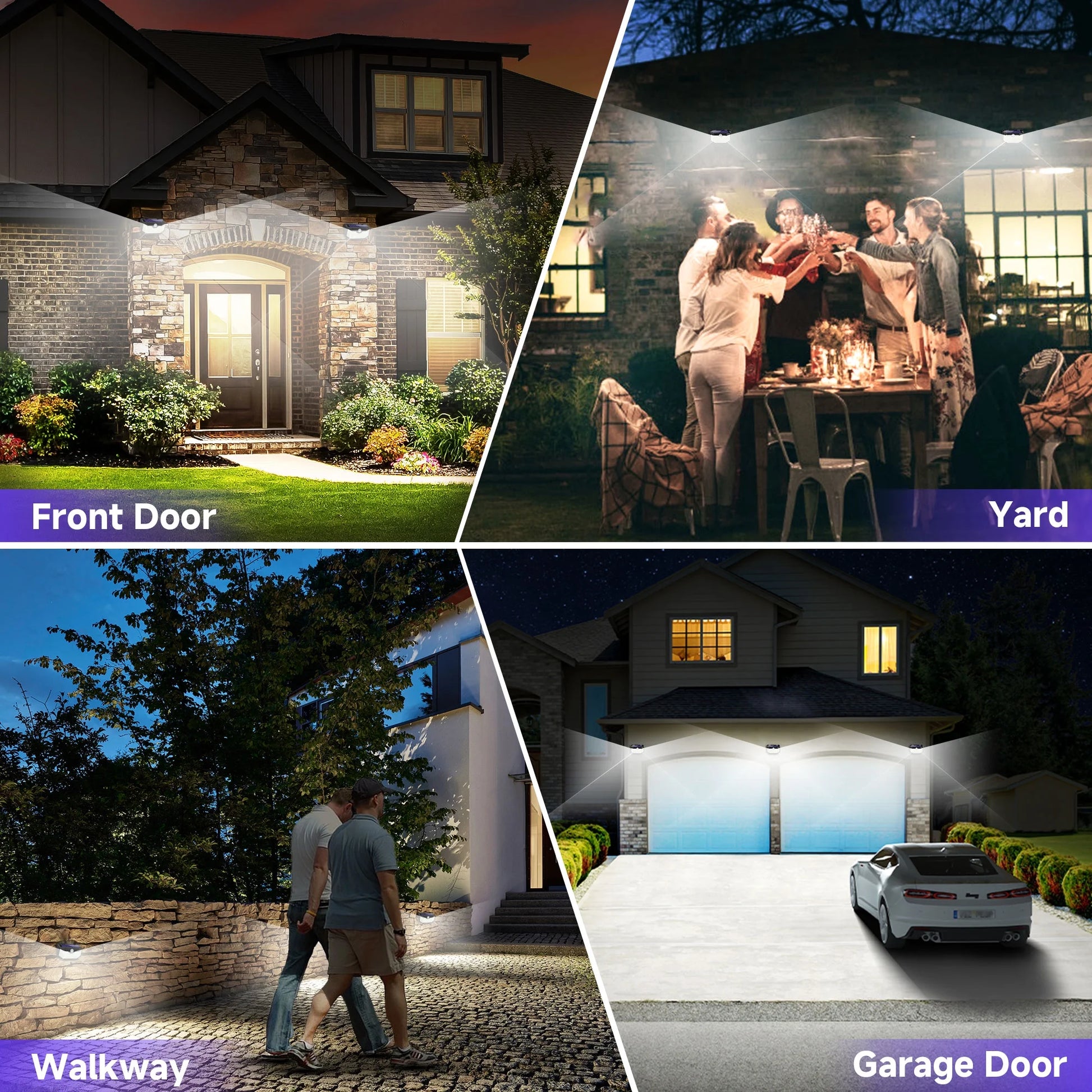 Solar Shield Basic-120 | 120 LED Motion Sensor Solar Lights (6-Pack)