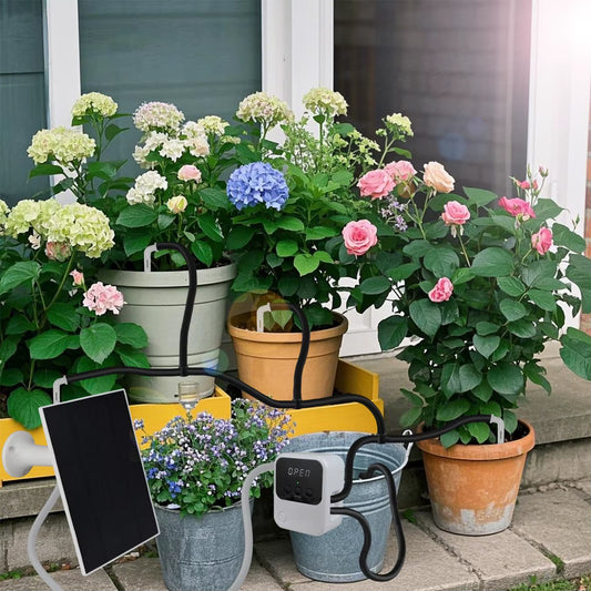Premium Solar Automatic Drip Irrigation Kit – Timer & Pump Controlled, Ideal for Bonsai, Potted Plants & Outdoor Gardens