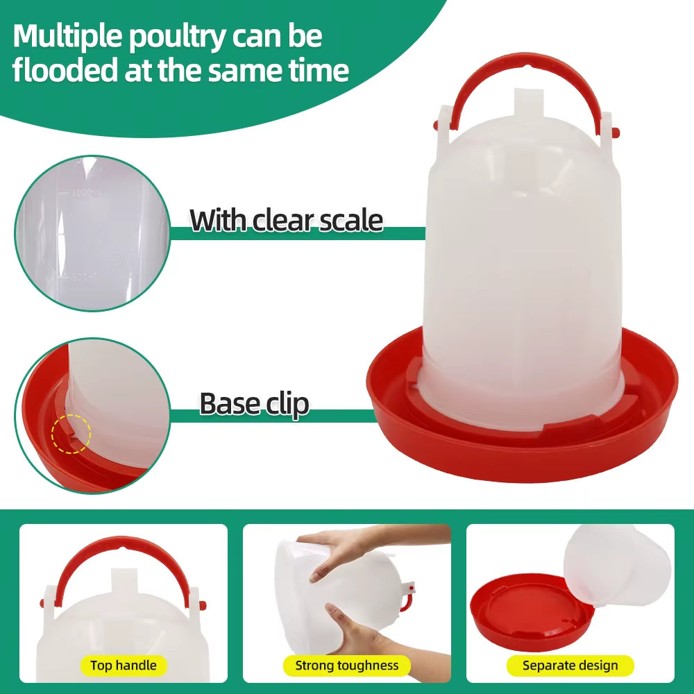 Basic Baby Chick Feeder & Waterer Combo – 1KG Feed + 1L Waterer for Starter Flocks & Brooder Pens